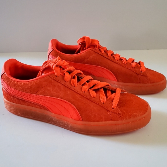 Puma Shoes - Puma Suede Triplex Mono Sneakers Shoe Red Women's Size 5.5